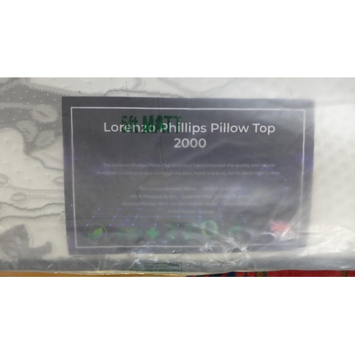 1545 - A kingsize Lorenzo Philips pillow top mattress