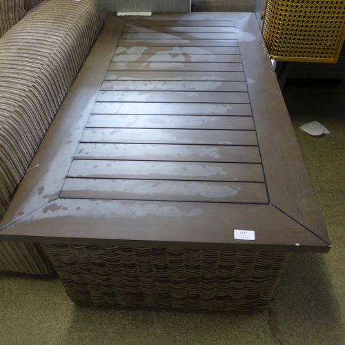 1557 - An Ove Decors Denver woven outdoor coffee table (4159-25)  * This lot is subject to vat