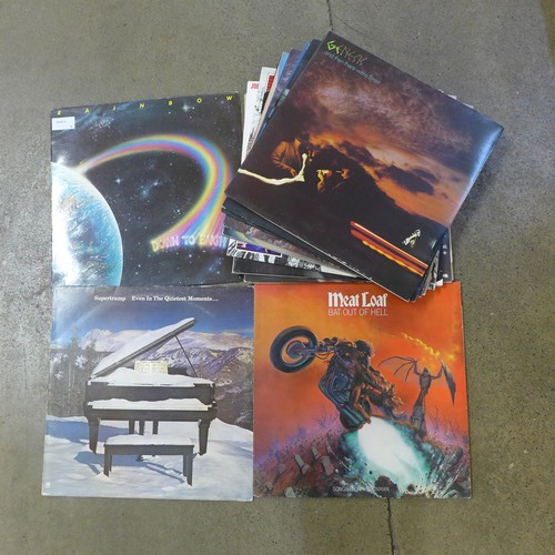 611 - A collection of fifteen LPs including Rainbow, Genesis, Meatloaf and Supertramp