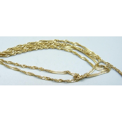 1011 - A 9ct gold chain, 1.5g