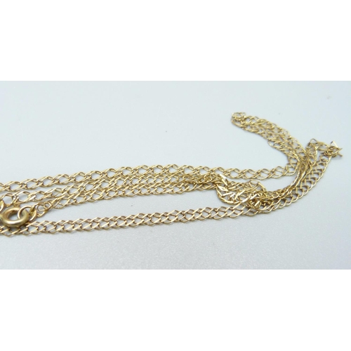 1014 - A 9ct gold chain, 1.8g