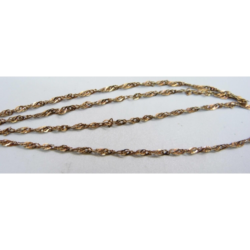 1017 - A 9ct gold chain, 3.2g