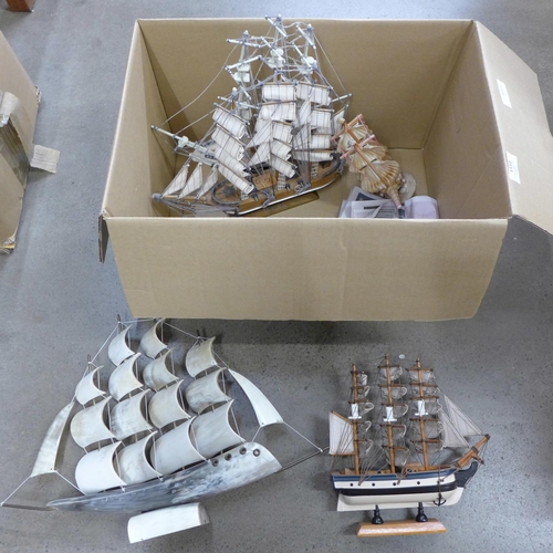 1110 - Five model boats **PLEASE NOTE THIS LOT IS NOT ELIGIBLE FOR POSTING AND PACKING**