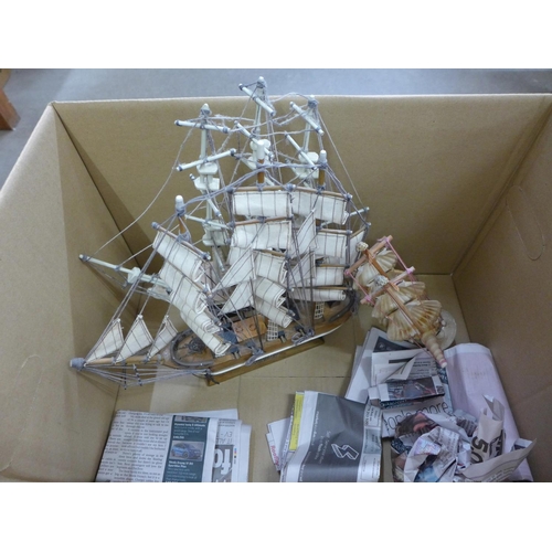 1110 - Five model boats **PLEASE NOTE THIS LOT IS NOT ELIGIBLE FOR POSTING AND PACKING**