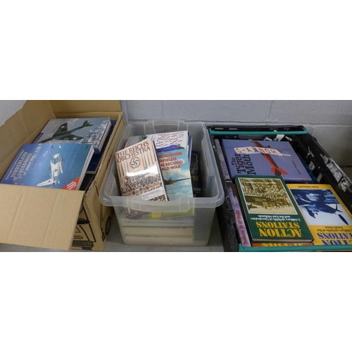 1120 - Three boxes of books on planes, RAF etc. **PLEASE NOTE THIS LOT IS NOT ELIGIBLE FOR POSTING AND PACK... 