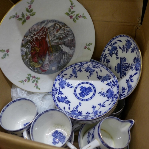 1124 - Two boxes of decorative china **PLEASE NOTE THIS LOT IS NOT ELIGIBLE FOR POSTING AND PACKING**