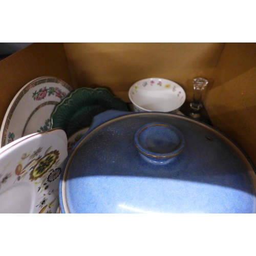 1124 - Two boxes of decorative china **PLEASE NOTE THIS LOT IS NOT ELIGIBLE FOR POSTING AND PACKING**