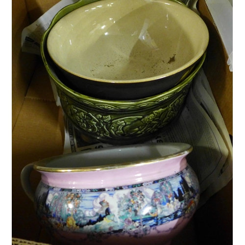 1150 - Three boxes of china including a wash jug and basin **PLEASE NOTE THIS LOT IS NOT ELIGIBLE FOR POSTI... 