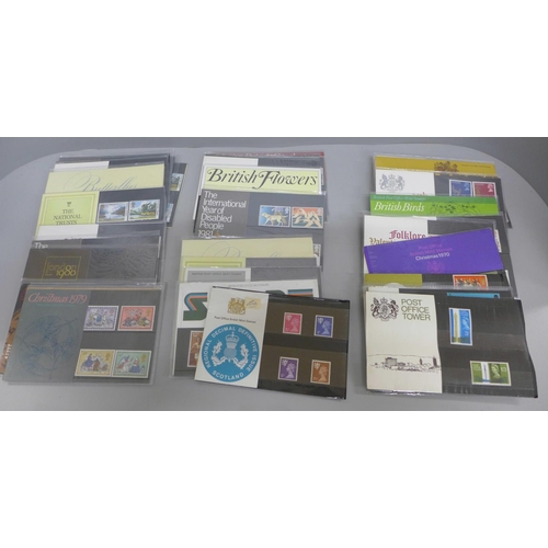 610 - Stamps:- GB pre and post decimal small format presentation packs, (40)