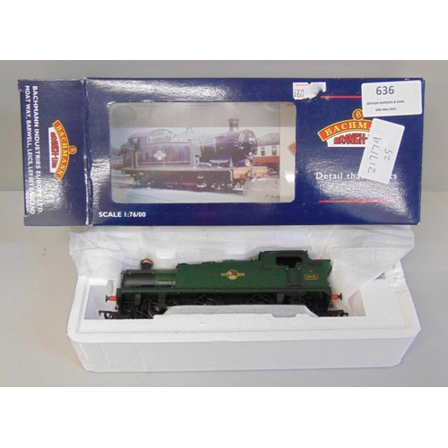 636 - A Bachmann 32-080 class 56XX tank 5601 BR lined green L/Crest 00 gauge locomotive, boxed