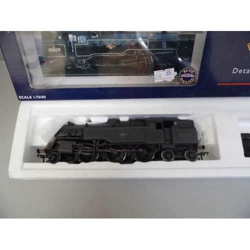 640 - A Bachmann standard class 4MT Tank BR lined black L/Crest locomotive, boxed