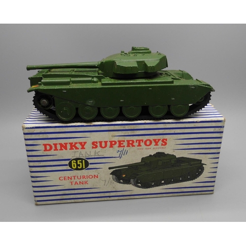 650 - A Dinky Supertoys no.651 Centurion Tank, boxed