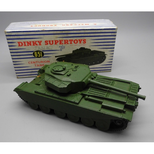 650 - A Dinky Supertoys no.651 Centurion Tank, boxed