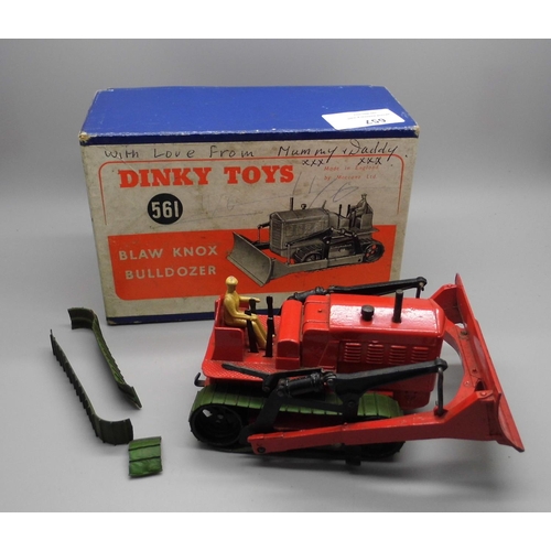 657 - A Dinky Toys no.561 Blaw Knox Bulldozer, boxed