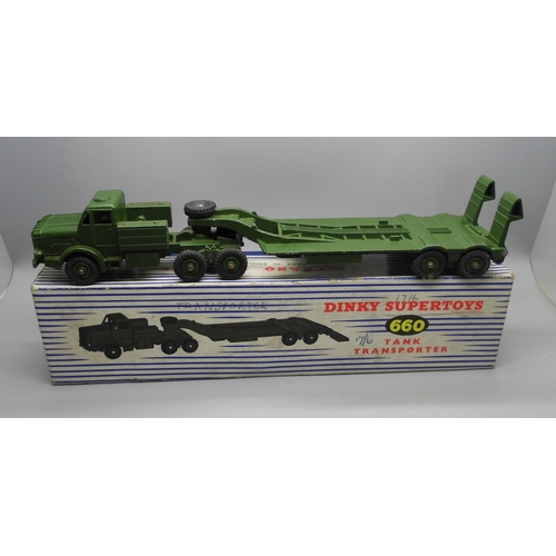 662 - A Dinky Supertoys no. 660 Tank Transporter, boxed