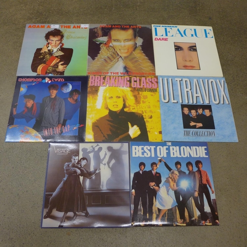 670 - Eight LP records, Human League, Visage, Adam and the Ants, etc.