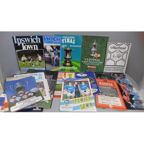 679 - Football memorabilia:- Manchester United home and away programmes, 1961 onwards, including three FA ... 