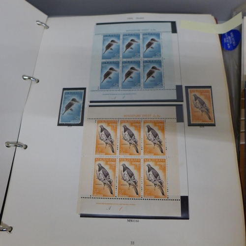 688 - A New Zealand mint and used stamp collection in an SG printed album with issues from 1855-1985, mixe... 