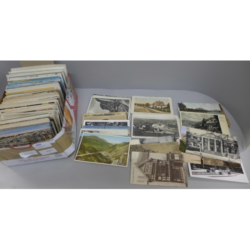 689 - A box of postcards, vintage to modern