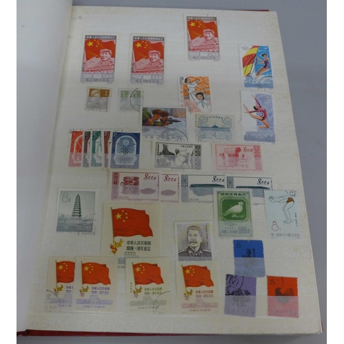 695 - Stamps:- China mint and used stamps in 16 page stockbook