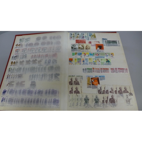 695 - Stamps:- China mint and used stamps in 16 page stockbook