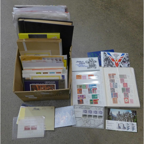 697 - Stamps:- box of stamps, covers, booklets, etc.