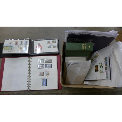 708 - Stamps:- box of Channel Islands stamps, FDCs, etc.