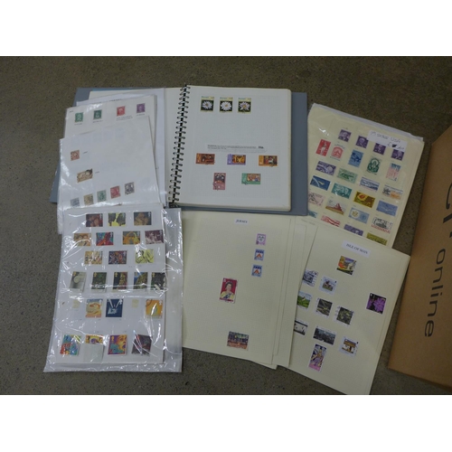 712 - Stamps:- box of stamps, covers, etc. - loose and in albums