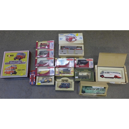 716 - A collection of Corgi and Trackside model vehicles, boxed