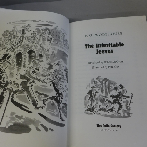 740 - P.G. Wodehouse Jeeves and Wooster Folio Society books in slip cases