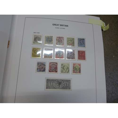 751 - A used collection of Great Britain stamps, housed in a boxed 'Davo' album with issues to 1970 with m... 