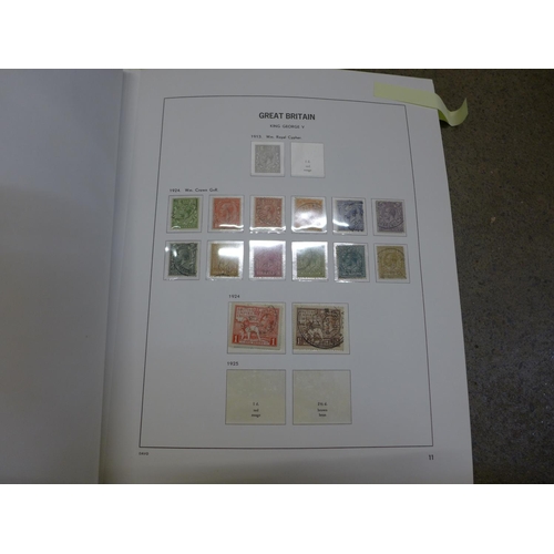 751 - A used collection of Great Britain stamps, housed in a boxed 'Davo' album with issues to 1970 with m... 