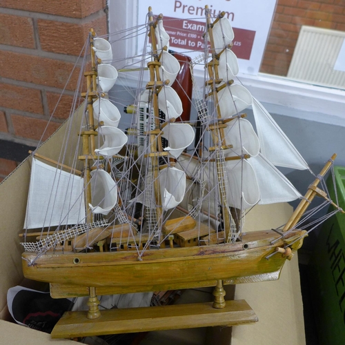 771 - Four model ships including Titanic