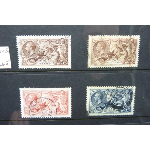 796 - Stamps:- GB seahorses, all the listed shades for Bradley Wilkinson & Co., 1918 and 1934 sets