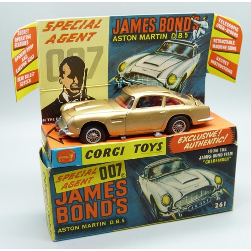 797 - A Corgi Toys Special Agent James Bond's Aston Martin DB5 in gold, reproduction box