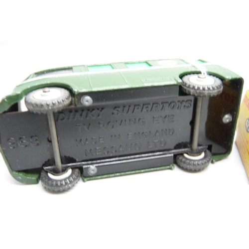 798 - Three Dinky Toys - Scout Car, Loud Speaker van and TV Roving eye