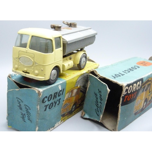 799 - Three Corgi Toys model vehicles - 460 Neville cement tipper body on ERF chassis, 458 ERF model 64G e... 