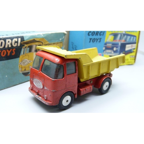 799 - Three Corgi Toys model vehicles - 460 Neville cement tipper body on ERF chassis, 458 ERF model 64G e... 