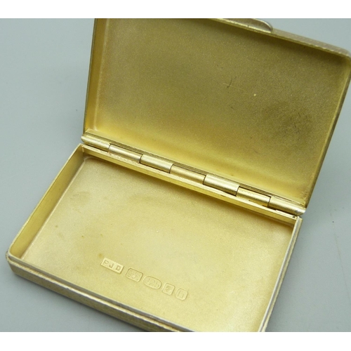 843 - A silver box/case, marked Gallagher, London 2007, 82g, 62mm wide