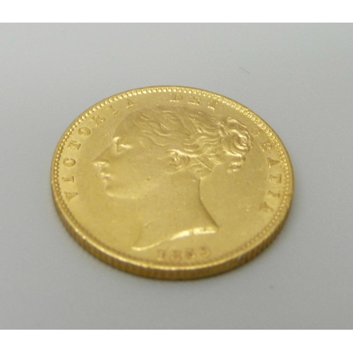 854 - A rare Victorian 1859 gold full sovereign