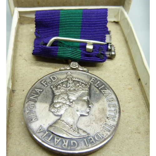 894 - A Queen Elizabeth II General Service Medal with Malaya clasp, to 23447757 Pte. B. Ingram, Foresters,... 