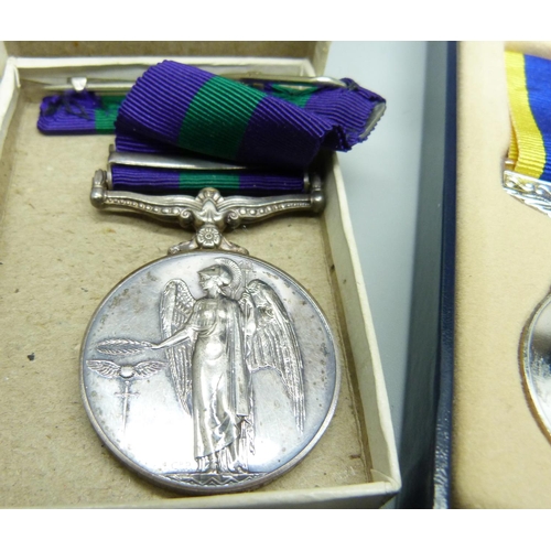 894 - A Queen Elizabeth II General Service Medal with Malaya clasp, to 23447757 Pte. B. Ingram, Foresters,... 