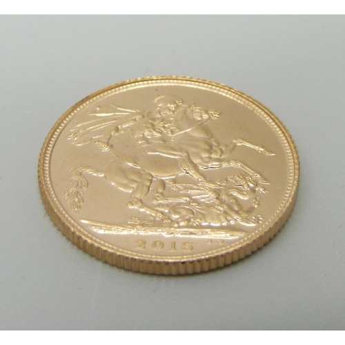 920 - A 2015 gold full sovereign