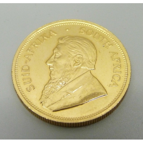 929 - A rare first mint 1967 1oz. fine gold Krugerrand