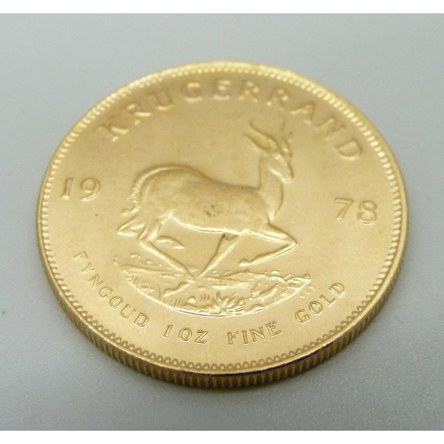 944 - A 1978 1oz. fine gold Krugerrand