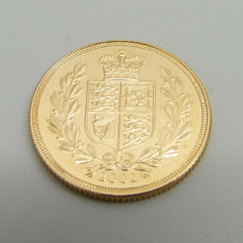 947 - A 2002 gold full sovereign, Golden Jubilee Limited Edition