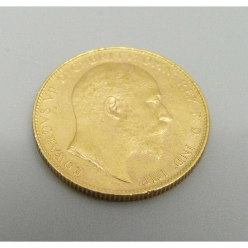 965 - A 1910 gold full sovereign, Perth mint