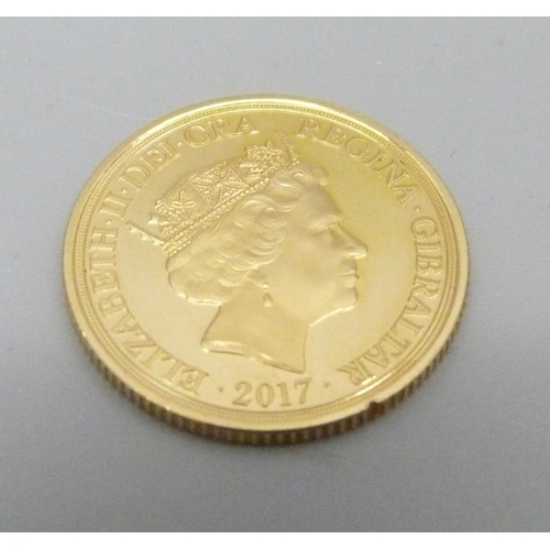 968 - A 2017 gold full sovereign