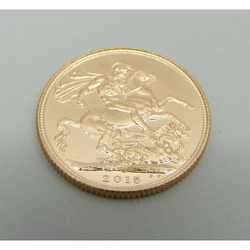 995 - A 2015 gold sovereign