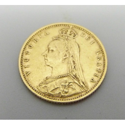 998 - A Victorian 1892 gold half sovereign